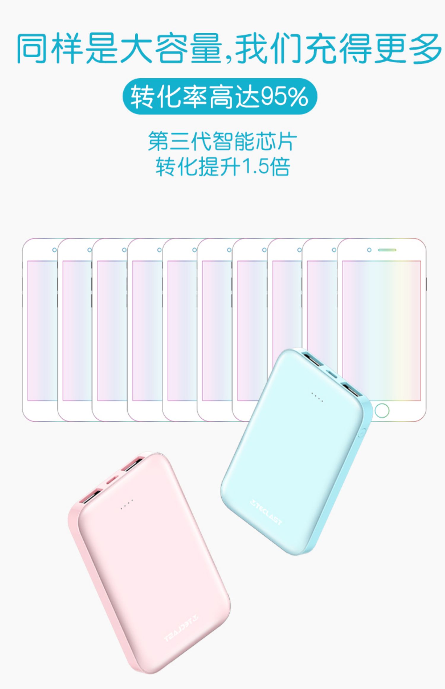 Taipower sạc kho báu dung lượng lớn siêu mỏng xách tay mini mini dễ thương nữ vivo nhỏ kho báu phí Huawei OPPO điện thoại của Apple phụ trách phổ cập nhanh phí đèn flash mA điện thoại di động - Ngân hàng điện thoại di động sạc dự phòng the gioi di dong