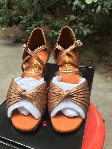 Латинская танцевальная обувь женщина взрослые черные красные -патентные кожаные атласные танце