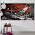 Vải ukiyo-e Prajna Nhật Bản quá khổ treo vải, hình xăm trang trí studio vải nền, tấm thảm biến hình nghệ thuật vải - Tapestry
