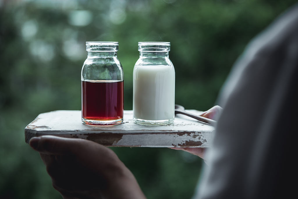 Ling food, 7 packs of milk tea fairy grass jelly combination clothes are all the flavors that Ling is very happy with