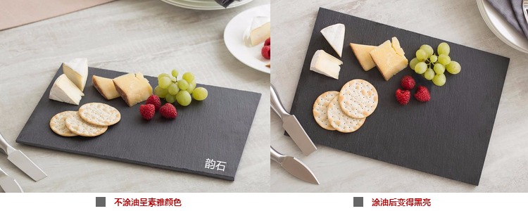 Thương hiệu thẳng cạnh slate slate tấm nhà hàng Phương Tây cách điện bít tết tấm cafe bộ đồ ăn ẩm thực pho mát mat