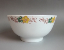 Cultural Revolution Flowers and Peace Dove Front Deposit Bowl