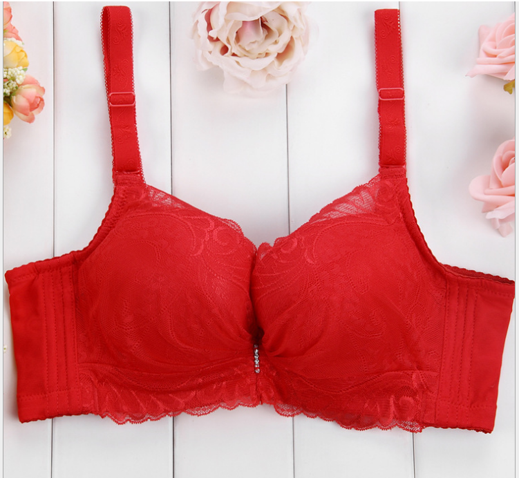Gold Na Pose Brand Crazy Overvalued Large Red Medium Mold Cup Poly-Adjusted Underwear Sexy B Cup Thickened Underwear