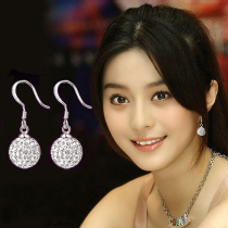 Earrings 925 sterling silver earrings female Austrian earrings female Austrian earrings ear nail Korean silver jewelry hypoallergenic allergy