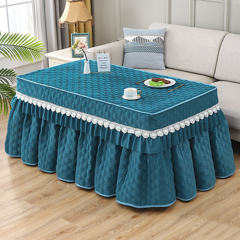 New plus velvet operation furnace cover electric heater table cover rectangular tea table roasting fire cover electric oven tablecloth furnace cover