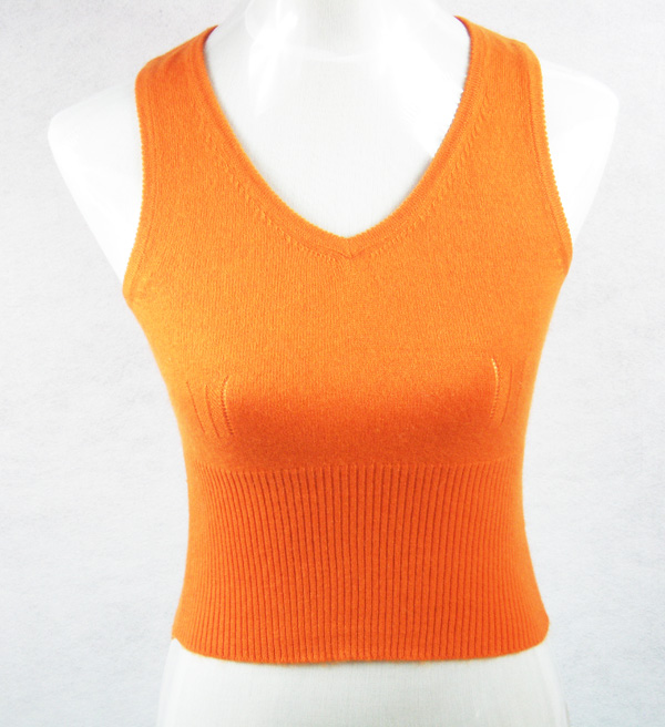 Mùa thu và mùa đông áo vest cashmere cá nhân ấm áp đoạn ngắn v-len len đan đan đáy áo len thoi trang nu