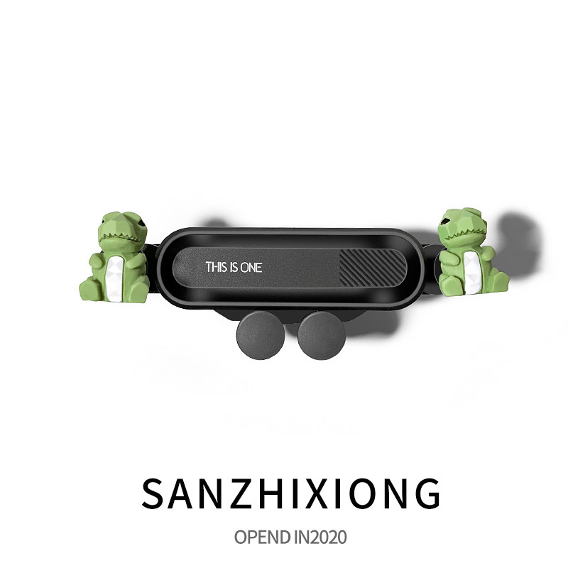 On-board mobile phone bracket Creative cute car bracket snap-car air outlet navigation bracket Gravity induction