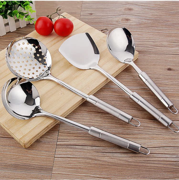 Edo spatula hộ gia đình inox 304 bếp đầy đủ bộ thìa thìa colander gạo muỗng bếp bộ 7 nồi hấp 2 tầng