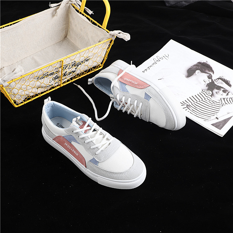 Giày giả vải skr nữ in siêu lửa cổng nữ giày chic retro giày dâu tây đường phố chụp phiên bản Hàn Quốc của giày thủy triều giầy lining nữ