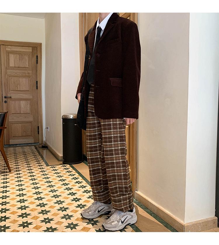 ONEMAN xuân trắng blazer nam Hàn Quốc giản dị retro nhỏ phù hợp với giới trẻ độc thân áo tây - Áo khoác đôi set đồ đôi nam nữ