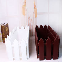 Plastic fence fence indoor and outdoor decoration rectangular flower trough green plant flower pot seed vegetable pot fake flower balcony resin