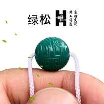 Original mine jade blue turquoise hell color round beads Bogu pattern 108 Top locking bone beads rosary beads