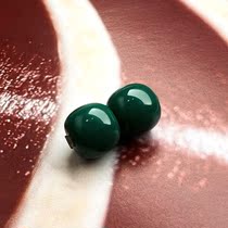 Original mine jade old oil green turquoise old type pair bead waist hand Buddha string accessories