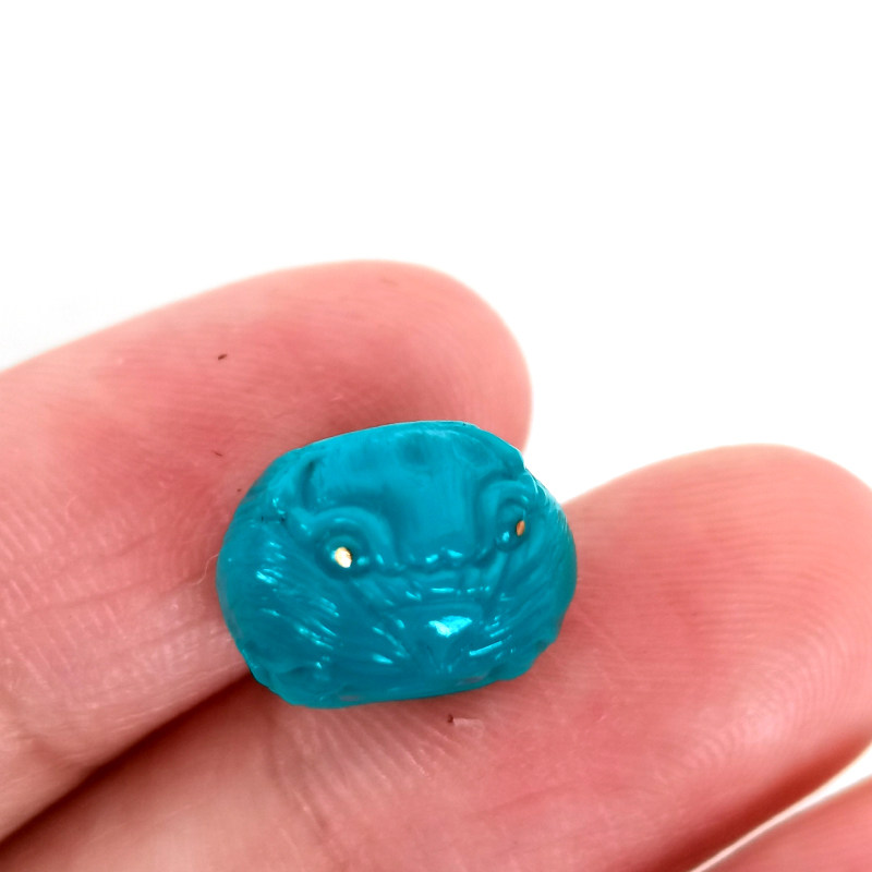 Raw ore jade, blue turquoise, gold-swallowing beast