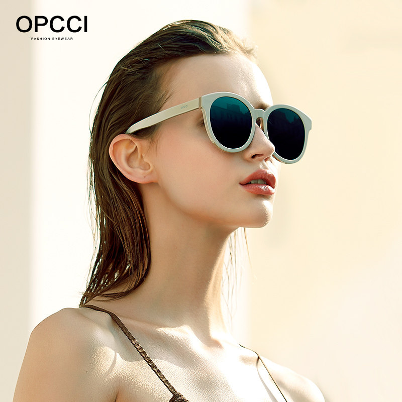OPCCI GM2022 new anti-UV polarized sunglasses women's tide myopia white sunglasses summer sun protection