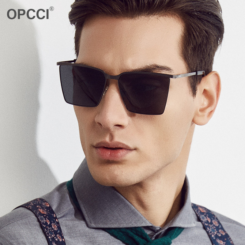 2022 New Men's Square Driving Special Polarized Sunglasses Anti-UV Driver Driving Sunglasses Trendy Glasses