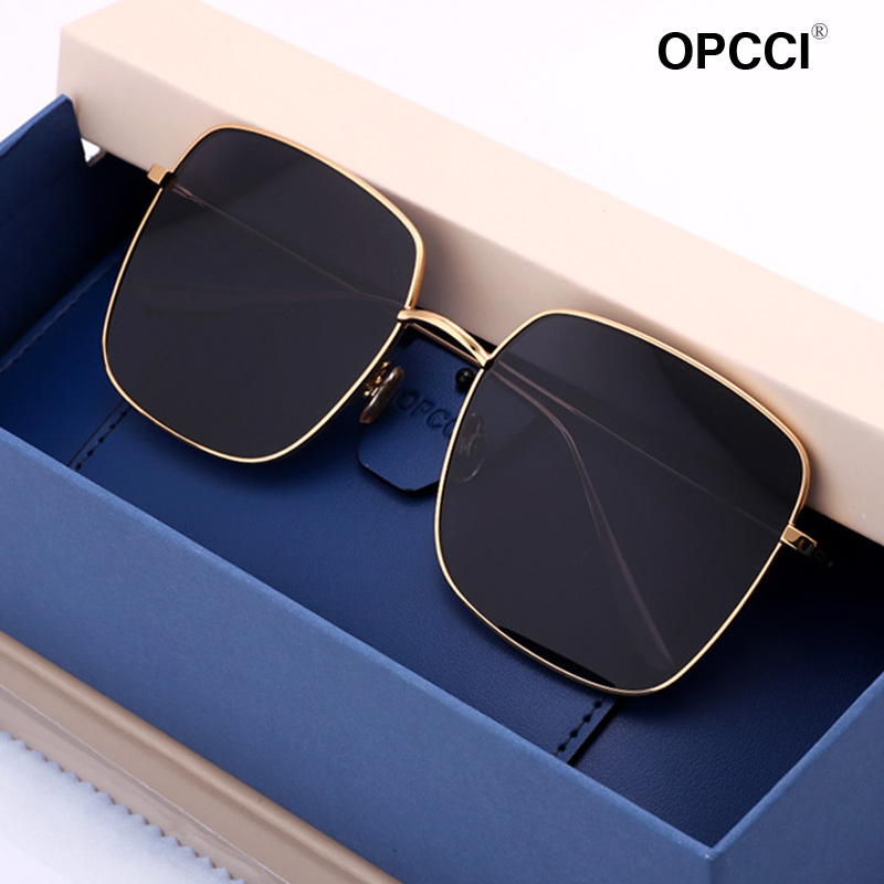 Sun glasses female summer large face 2022 new wave square net red sunglasses male myopia with degree glasses advanced