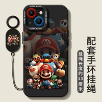 [Mario-Black + петля для подвешивания] Мягкий силиконовый чехол★Защита линзы