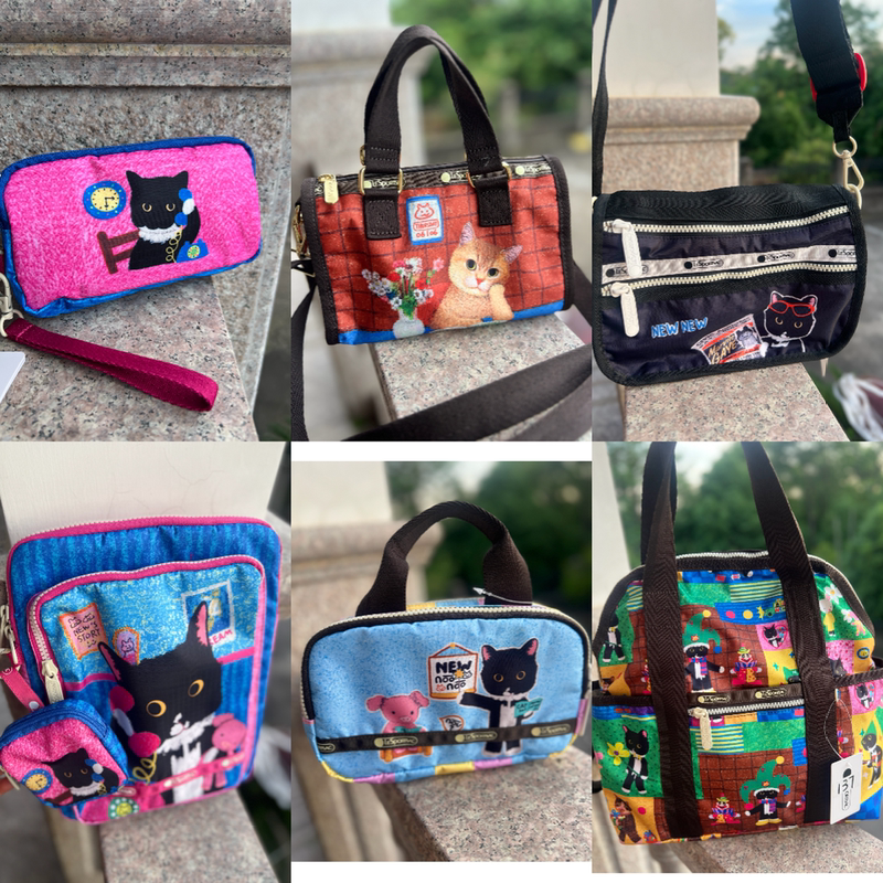 New Series Cartoon Backpack Makeup Bag Handbag Mobile Phone Bag Crossbody Bag Three-Compartment Small Bag