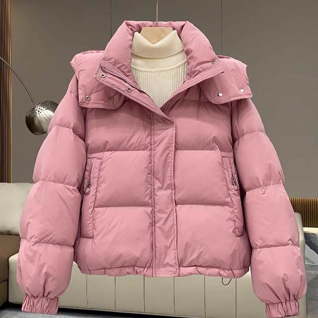 2024 winter loose cotton coat Korean style short down cotton coat thickened bread coat new large size cotton coat jacket for women