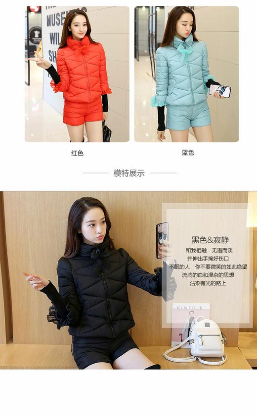Áo dài châu Âu 2018 nữ mới phiên bản Hàn Quốc của áo khoác lông ngắn thời trang cotton ngắn phù hợp với áo hai dây áo phao burberry nữ