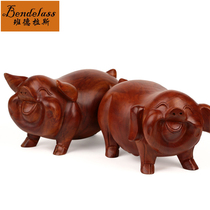 Banderas wood carved pig ornaments solid wood twelve zodiac animal home living room decoration crafts business gifts