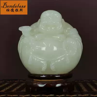 Banderas natural Afghan Jade Maitreya Buddha decoration Laughing Buddha Sitting Buddha Big belly Buddha safe home decoration