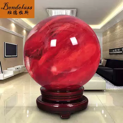 Banderas natural red crystal ball ornaments town house transfer feng shui polo home decoration housewarming business gifts