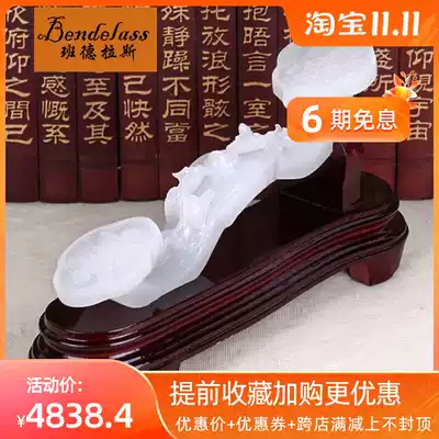 Banderas natural Afghan white jade furnishings Home Office table decorations business opening gifts