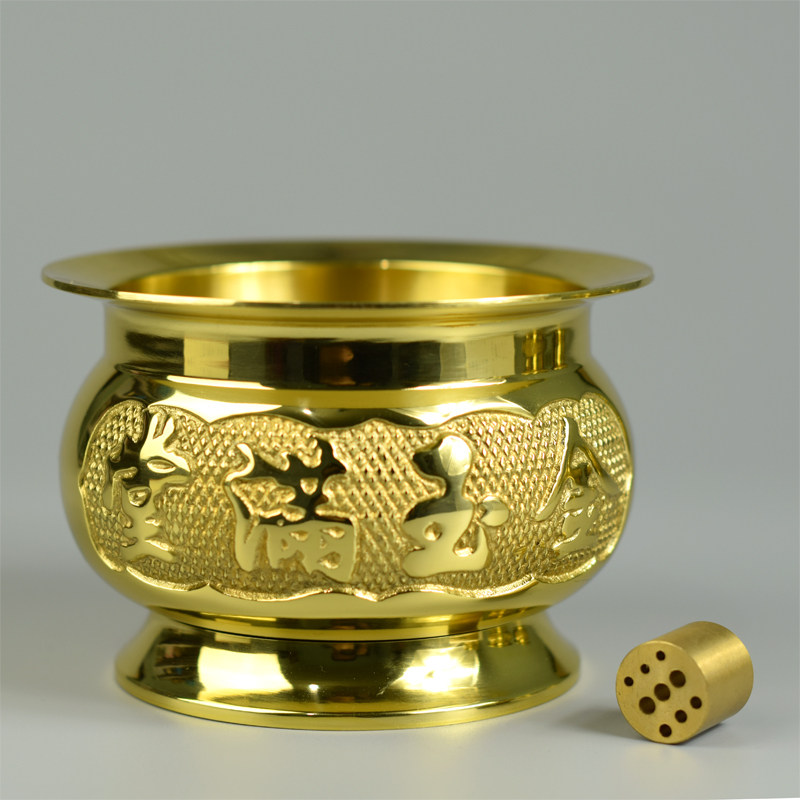 Pure copper incense stove Seiko enter the precious metal jade full hall Incense Burner Home indoor incense stove Home Incense Burner