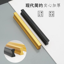 In-line gold handle modern simple black handle wardrobe drawer cabinet door handle Nordic American straight bar