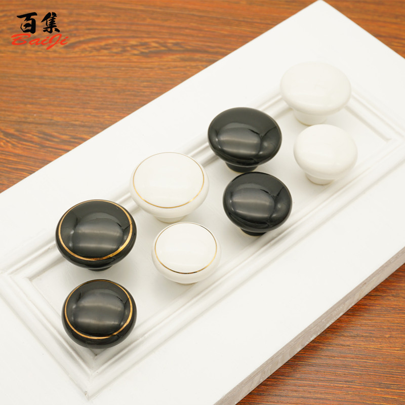 White black with Phnom Penh Ceramic single hole simple 100 lap wardrobe integral cupboard drawer single handle round handle