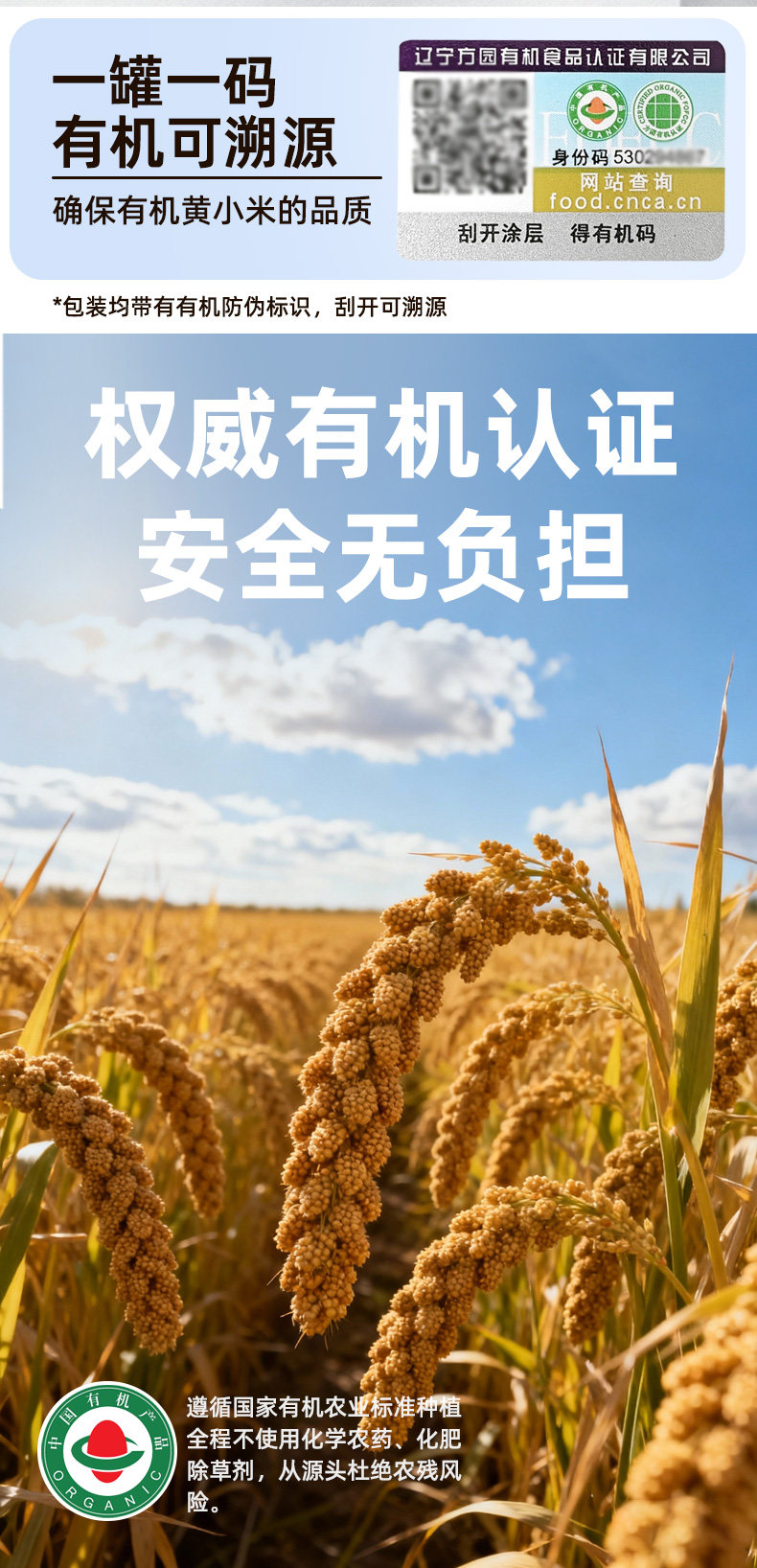 安享好物 安享S级小米-慢耕农场有机黄小米 国标