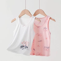 Modal Lotus Vest 2 кусочки белого бюро принт+розовый полный отпечаток