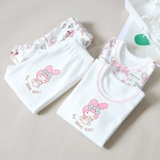 Детское хлопковое нижнее белье для девочек, удерживающая тепло утепленный лонгслив, комбинезон, увеличенная толщина, подходит для подростков