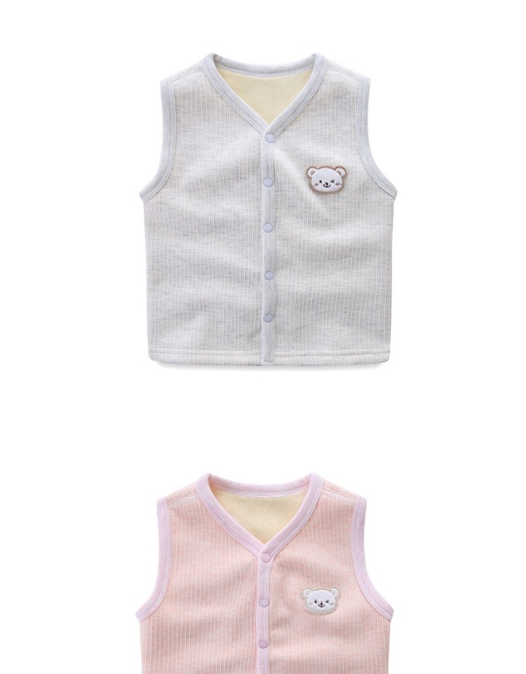 Boneless khâu lông cừu tích hợp non-layered bé cộng với nhung dày vest cardigan chàng trai và cô gái vest vai mùa thu và mùa đông