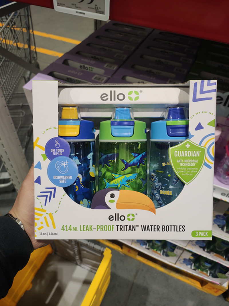 Sam Member Supermarket New Ello Children's Straw Cup Sports Water Cup Summer Kettle 414mlx3