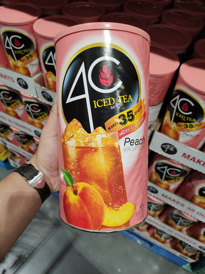 Open City Guest Costco American Import 4C Honey Peach Tea Taste Solid Drink 2 34kg Speed Soluble Tea Flush Beverage Powder