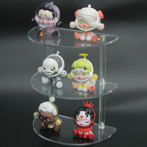 Acrylic spectacle frame subhand office headwear crown sunglasses display multilayer arched props transparent blind box frame