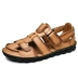 Jin Ge Camel Sandals Giày nam mùa hè Da nam Giày đế bệt Baotou Giày đế mềm giày cao cổ nam Sandal
