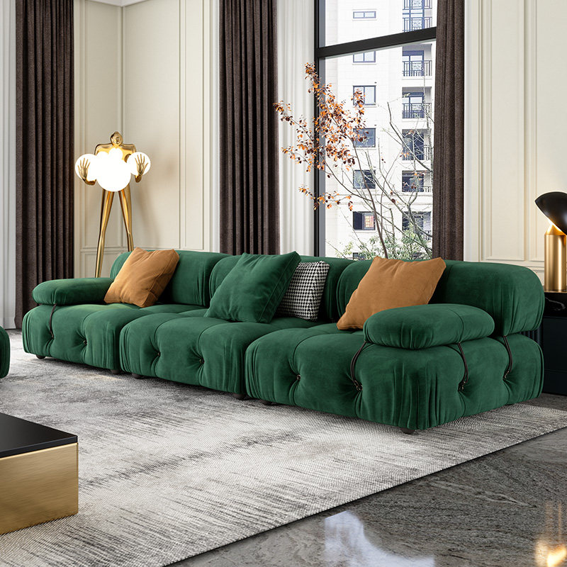 Nordic Fabric Sofa Modern Minimalist Size Family Light Extravagant Minimins Style Living-room Soft Bag Combined Sofa