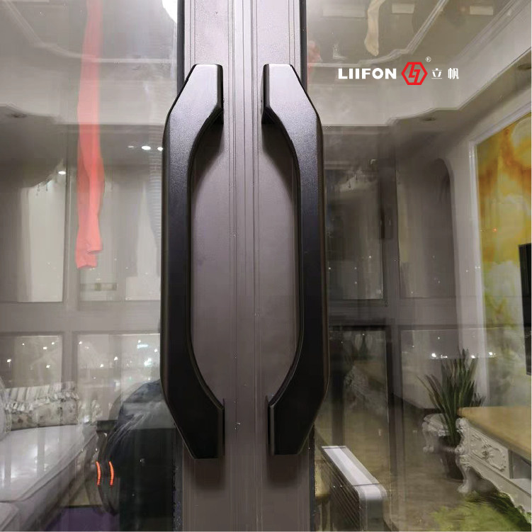 Frameless glass door handle door new sale aluminum alloy door handle heavy sliding door sliding door black simple