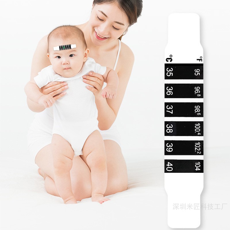Temperature Sticker Baby Special Forehead Warm Sticker Children Smart Body Temperature Sensing Stickers Tested Baby Forehead No Mercury Thermometer-Taobao