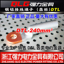 (Strong hardware) National standard A grade copper aluminum nose terminal transition connector wire nose DTL-240 square