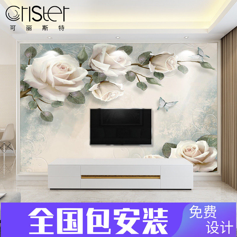 5D solid rugged mural TV background wall minimalist modern living room 8d film and TV wallpaper wall buo-style wall paper