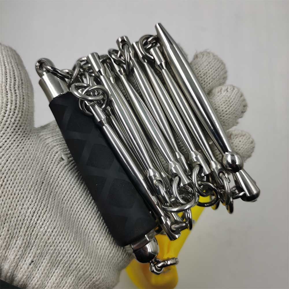 Martial Arts Nine Festivals Whip Stainless Steel Training Performance Whip Light Round Whip Festival Bull Leather Universal Shaft Handle Send Whip Color Bag