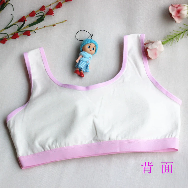 Cô gái đồ lót vest 11 học sinh thời kỳ phát triển cotton Cô gái 12 tuổi không có vành áo lót đặt thời trang nữ