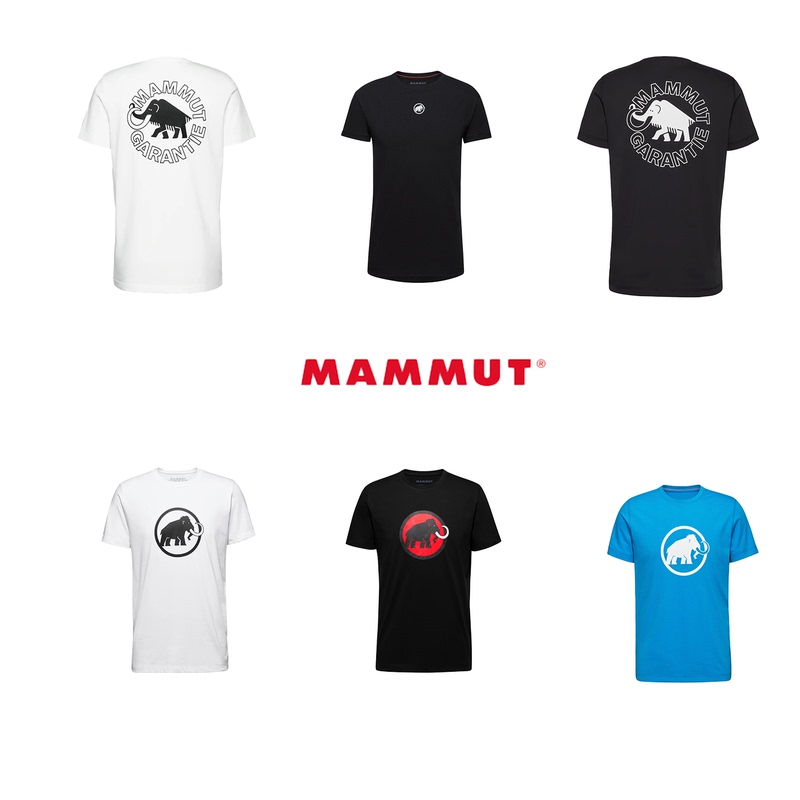 Mammoth 25 Models Mammut Core Seon Men's Outdoor Classic Red Logo Short-Sleeved Organic Cotton T-Shirt