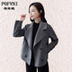 Fashion plaid double-sided wool coat women's short style 2022 new high-end small zero cashmere woolen coat