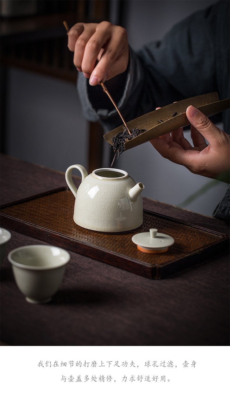 Wynn collect plant ash Japanese little teapot single pot of kongfu tea ware jingdezhen ceramic tea set pure manual